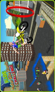 Kids MotorBike Roof Top Stunts游戏截图1