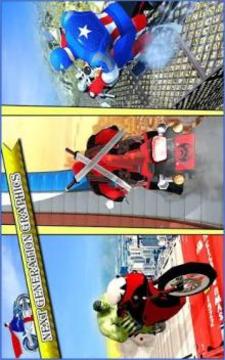 Moto Racing Superhero Games Impossible Bike Stunts游戏截图4