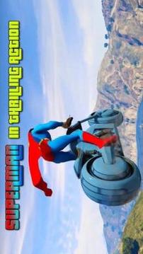 Superheroes Tricky Motorbike Stunt游戏截图3