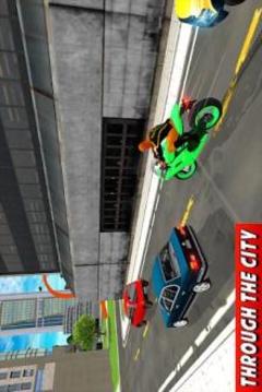 Superhero Bike Impossible Ramps City Stunts游戏截图3