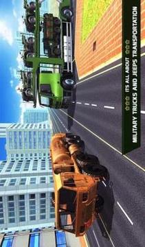 US Army Cargo Plane Transport Offroad Truck Game游戏截图2