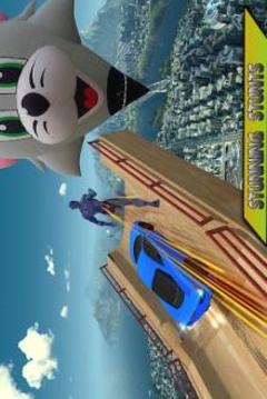 Light Hero Vs Super Cars Vertical Stunts游戏截图3