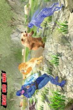 Multi Cheetah Speed hero Vs Wild Animals游戏截图3