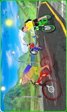 Kids School Time Bicycle Race游戏截图3