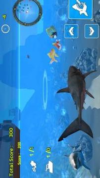 Shark simulator 3d: Blue whale human hunting Game游戏截图2