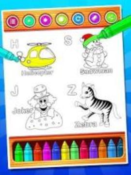 A to Z Coloring book & Alphabets For Kids游戏截图1