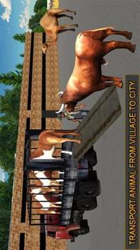 Farm Animal Transporter Truck Game: Offroad Drive游戏截图1