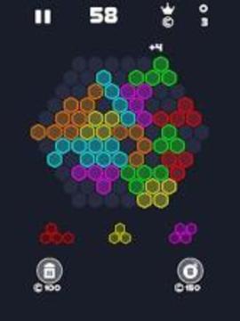 Neon Block Puzzle : Square & Hexagon Brain Test游戏截图4