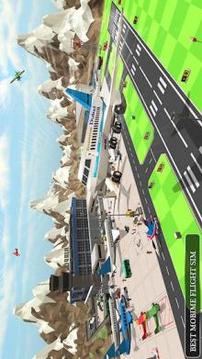 Flight Simulator : Blocky Airplane Pilot 3D Free ✈游戏截图1