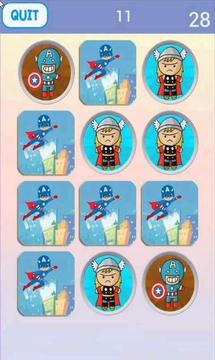 Super Hero Matching Game游戏截图2