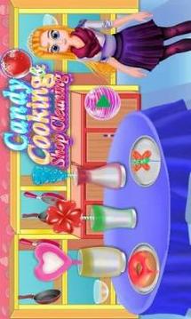 Candy Cooking & Shop Cleaning: Gumball Maker Store游戏截图1