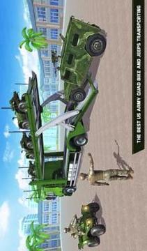 US Army Cargo Plane Transport Offroad Truck Game游戏截图4