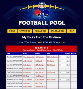 NFL Pool Office Football Pool游戏截图1