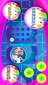 Ponies Princess Puzzle Pictures游戏截图3