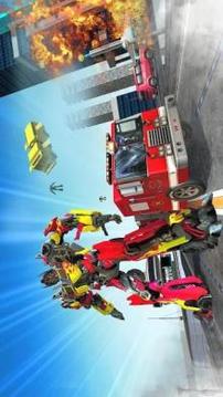 Truck Robot Fire Fighter Real War Simulator游戏截图1