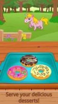 Cooking Donuts - Unicorn Dessert Games游戏截图1