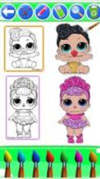 coloring surprise dolls for lol girls游戏截图5