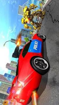 Muscle Robot Car Transformation Flying Robot Games游戏截图2