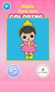 Dolls Coloring Book Pages: Kids Coloring Surprise游戏截图1