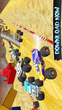 Drive Monster Trucks Ahead - Trucker Path Stunts游戏截图1