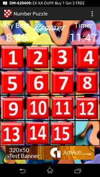 15 Numbers Puzzle Classic游戏截图2