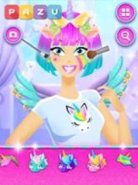 Makeup Girls Unicorn - Makeover Salon Game游戏截图4