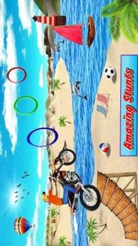 Beach Jumping Motocross 3D Traffic Racer游戏截图4