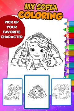 Princess Sofia Coloring Game游戏截图4