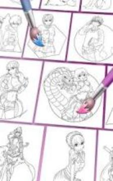 Anime Manga Coloring Book游戏截图5