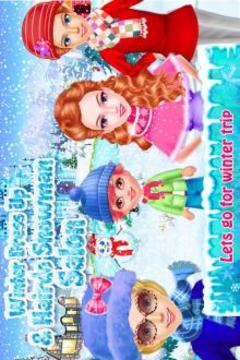 Winter Dressup And Hairdo - Snowman Salon游戏截图1