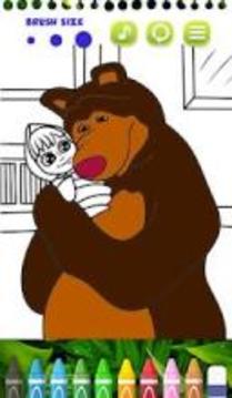 Masha Bear - Masha and The bear Coloring games游戏截图2