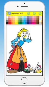 Cinderella Princess Coloring Books游戏截图2