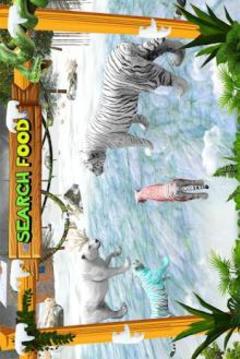 White Wild Tiger Family Survival 3D游戏截图3