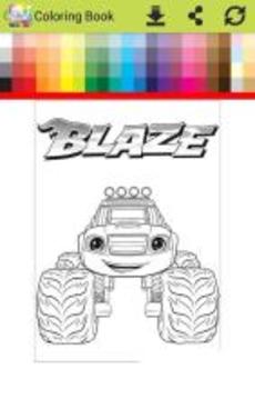 Coloring Blaze with Monster Machine go游戏截图1