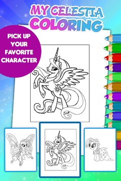 Princess Celestia Coloring Game游戏截图4