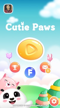 Cutie Paws - Oriplay Match 3 Game游戏截图1