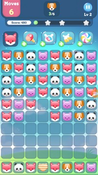 Cutie Paws - Oriplay Match 3 Game游戏截图2