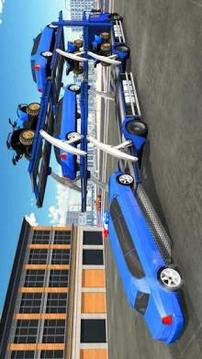 US Police limousine Car Quad Bike Transporter Game游戏截图3