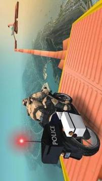 Impossible Mega Ramp Moto Bike Rider: Superhero 3D游戏截图3