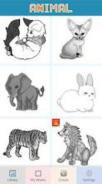 Animal Color By Number - Sandbox Coloring游戏截图1