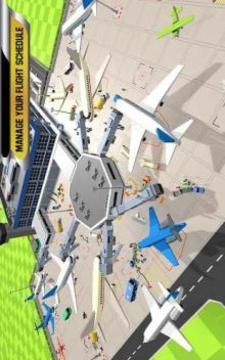 Blocky Airport Ground Flight Staff Simulator Game游戏截图1