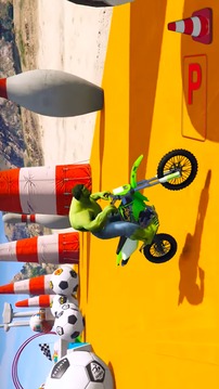 Superheroes Bike Parking: Super Stunt Racing Games游戏截图5