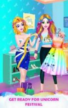 Unicorn Rainbow Makeover - Dress up & Makeup Game游戏截图1