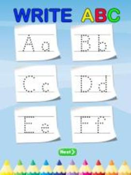 ABC123英文字母写作笔记本工作表为学生游戏截图3