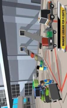 Blocky Airport Ground Flight Staff Simulator Game游戏截图3