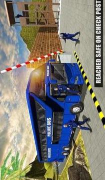 Police Bus Driving Sim: Off road Transport Duty游戏截图2