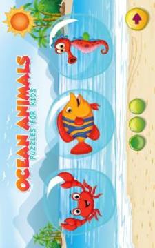Puzzles for kids Ocean Animals游戏截图1