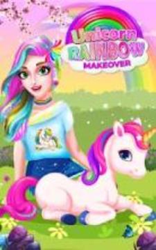 Unicorn Rainbow Makeover - Dress up & Makeup Game游戏截图4