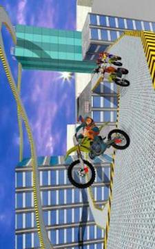 Superhero Bike Stunt Racing fever (kids game)游戏截图4