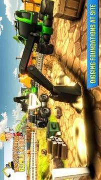 Real Excavator Simulator 2018-Crane Game游戏截图1